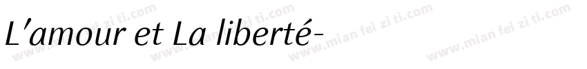 L’amour et La liberté字体转换